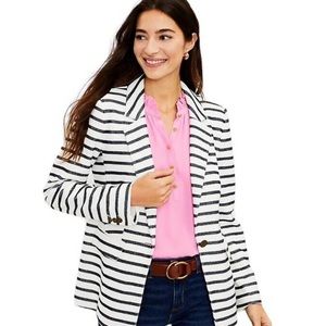 Loft Striped Knit Modern Blazer